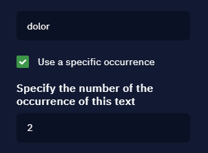 Here we specify that we only need the second word