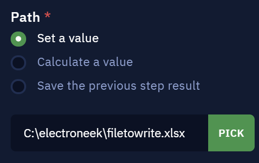 Path parameter